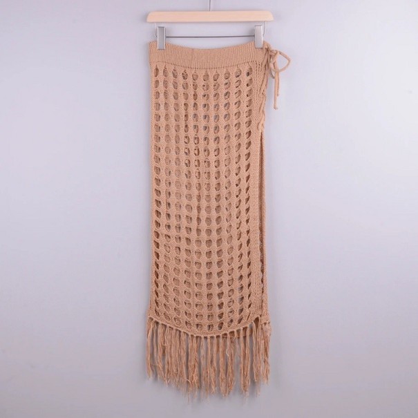 Strickrock für Damen hellbraun S