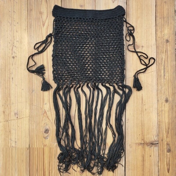 Strickrock für Damen schwarz XL