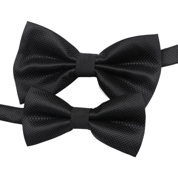 Strikkenset voor ouders en kinderen Elegante strikken voor heren en kinderen Set voor sociale evenementen Bijpassende accessoires voor het hele gezin Stijlvolle strikken zwart