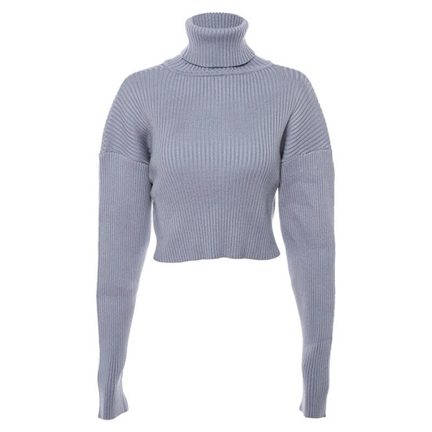 Strikket crop top til kvinder G254 1