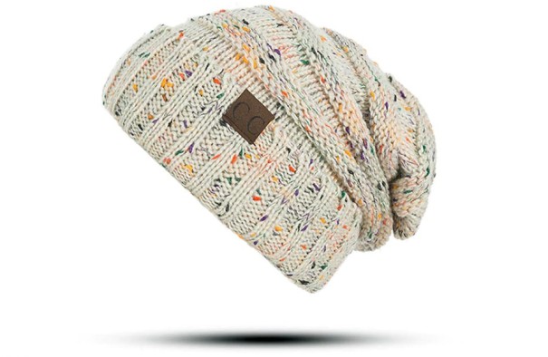 Strikket vinterhue unisex J2949 beige