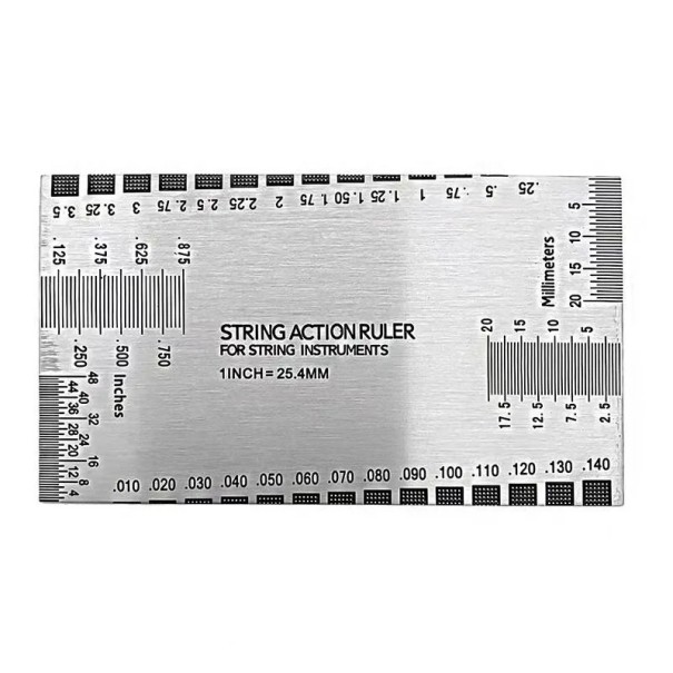 String Height Gauge Made of Stainless Steel Precise Measuring Tool for Setting Up Guitars, Basses or Ukuleles Maintenance and Adjustment Tool 1