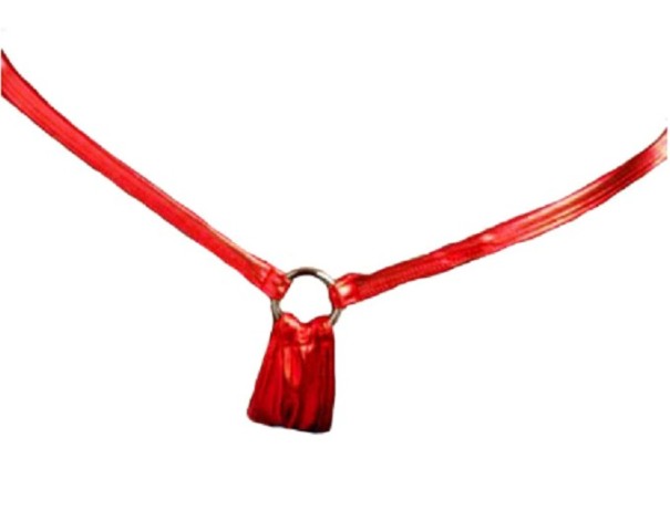 String micro femme rouge