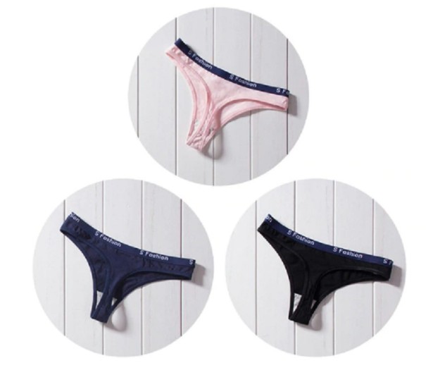Stringi damskie MODA - 3 szt L 2