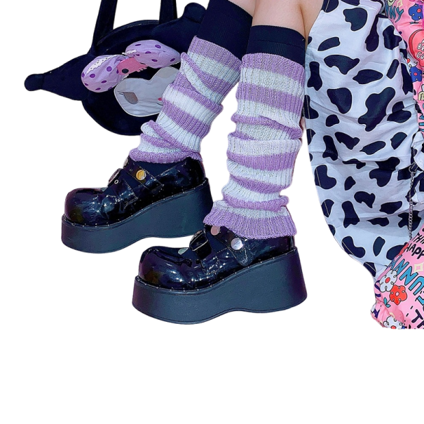 Striped Leg Warmers 50 cm 2