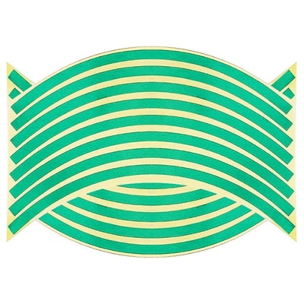 Strisce riflettenti per ruote auto 16 pz verde