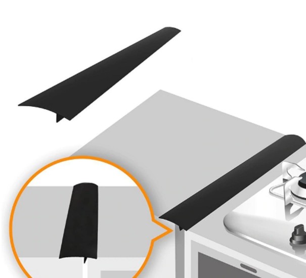 Striscia in silicone per piano cottura - 2 pz nero