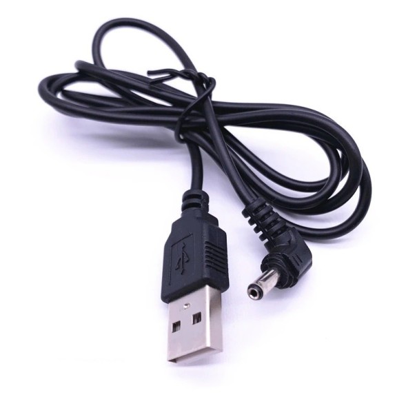Strömkabel 5V DC 3,5 x 1,35 till USB 1 m 2 st vit
