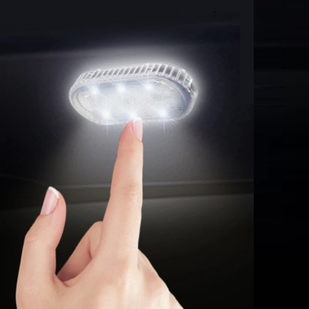 Stropní LED světlo do auta 3 x 7 cm Mini USB dobíjení Vnitřní osvětlení s baterií 120 mA Kompaktní lampička Dekorace do interiéru vozidla
