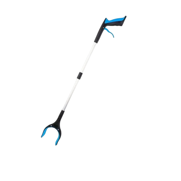 Strumento di presa Grabber Reacher 83 cm Pinze allungate in alluminio per rifiuti Pinze di pulizia in plastica e alluminio Strumento Picker per una facile pulizia blu
