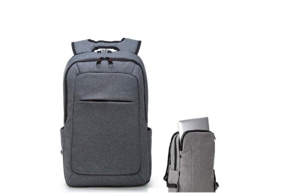 Studentenrugzak met laptopvak J2266 donkergrijs
