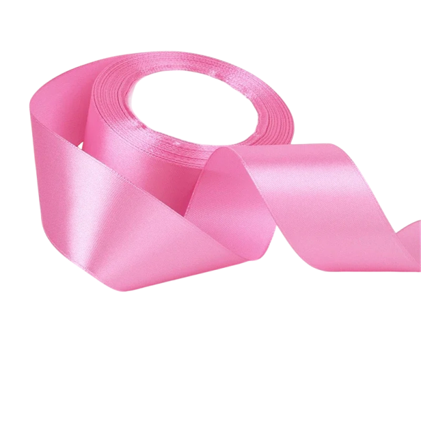 Stuha 4 cm 22 m saténová Lesklá dekorační stužka na balení dárků Svatební dekorace Kreativní tvoření Výroba ozdob Ozdobná stužka růžová