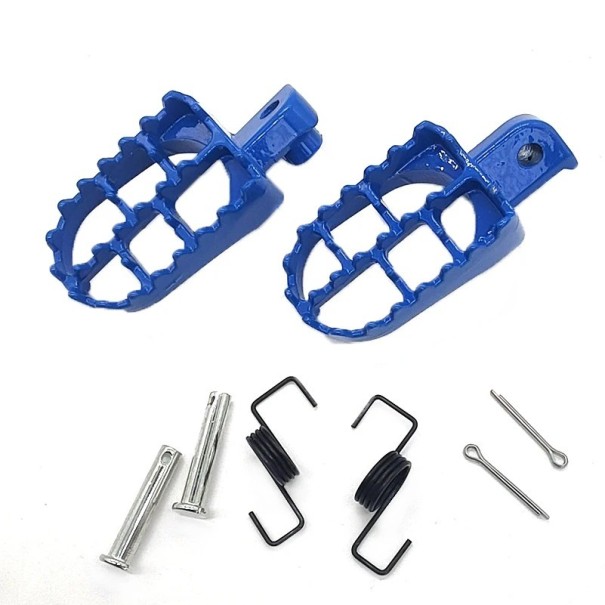 Stupačky motorkerékpárhoz 80 × 50 mm 8 mm-es szerelési nyílással vasból Yamaha PW50 PW80 TW200 Honda XR50R CRF50 CRF70 CRF80 CRF100F kék