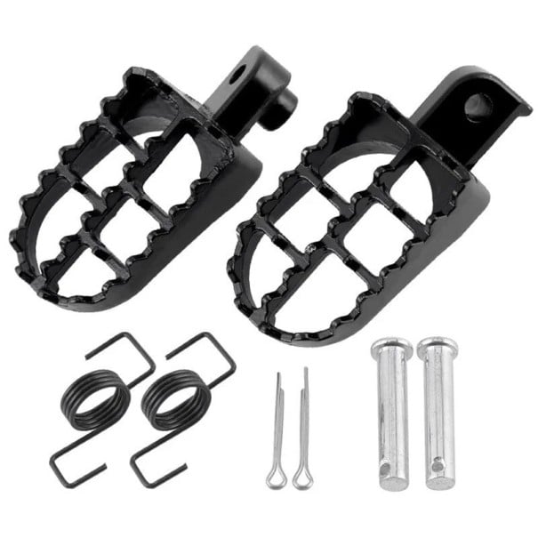 Stupačky na motocykl 80 × 50 mm montážní otvor 8 mm železné pro Yamaha PW50 PW80 TW200 Honda XR50R CRF50 CRF70 CRF80 CRF100F černá