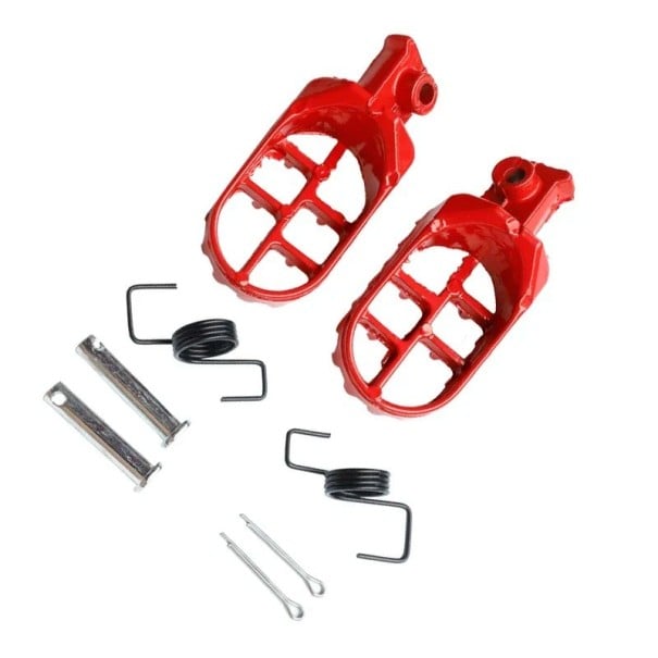 Stupațe pentru motocicletă 80 × 50 mm cu orificiu de montaj de 8 mm din fier pentru Yamaha PW50 PW80 TW200 Honda XR50R CRF50 CRF70 CRF80 roșu