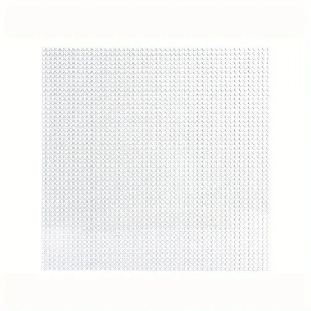 Štvorcová základná doska pre stavebnice 40 x 40 cm Veľká podložka kompatibilná s Lego Duplo Kocky Stavebná plocha pre kreatívnu hru biela
