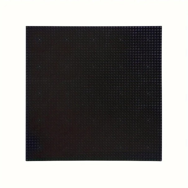 Štvorcová základná doska pre stavebnice 40 x 40 cm Veľká podložka kompatibilná s Lego Duplo Kocky Stavebná plocha pre kreatívnu hru čierna
