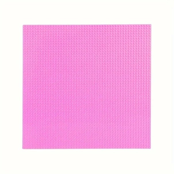 Štvorcová základná doska pre stavebnice 40 x 40 cm Veľká podložka kompatibilná s Lego Duplo Kocky Stavebná plocha pre kreatívnu hru ružová
