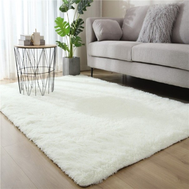 Stykke tæppe 200x250 cm hvid