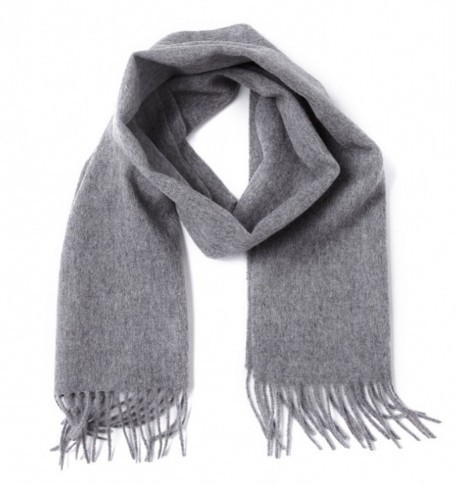 Στυλάτη unisex σάλια 100% μαλλί ανοιχτό γκρι