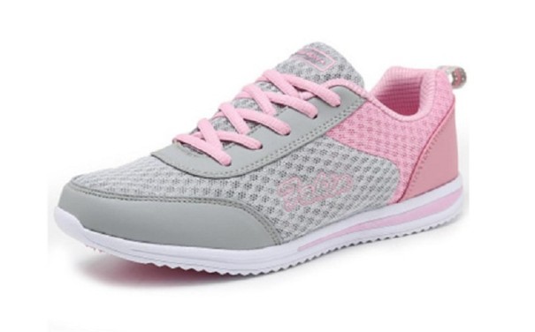 Stylische Damen-Sneaker J1010 grau-rosa 39