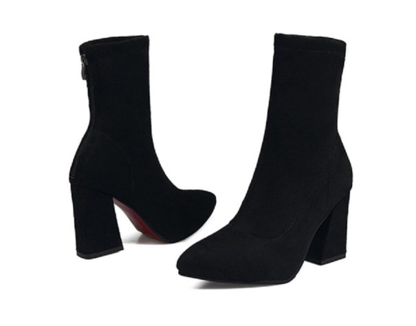 Stylische Damen-Stiefeletten - Schwarz 38