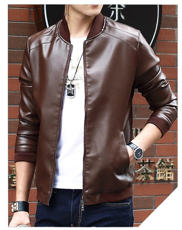 Stylische Herren-Lederjacke J2741 braun XS