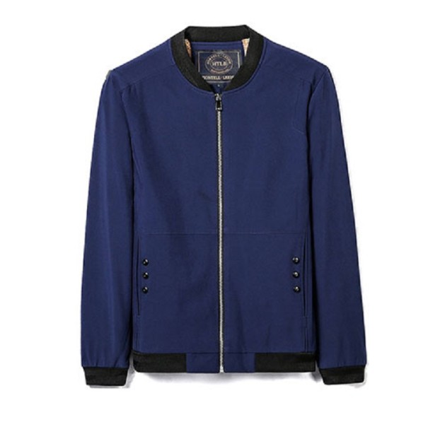 Stylische Herrenjacke mit Knöpfen an den Taschen J2270 blau XL
