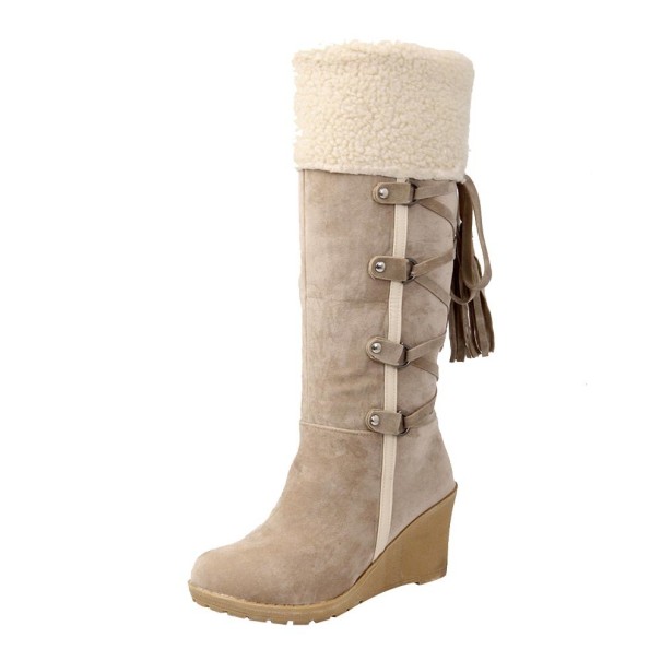 Stylische Winterstiefel J2288 beige 35