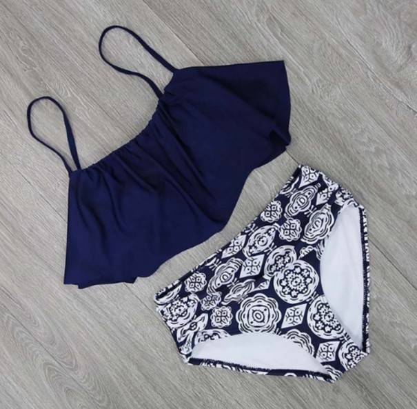 Stylischer Damenbikini mit Rüschen J3444 S 5