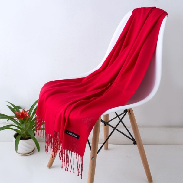 Stylischer Unisex-Kaschmirschal J3539 rot