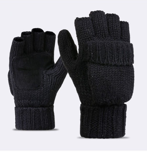 Stylish Fingerless Gloves J2742 black