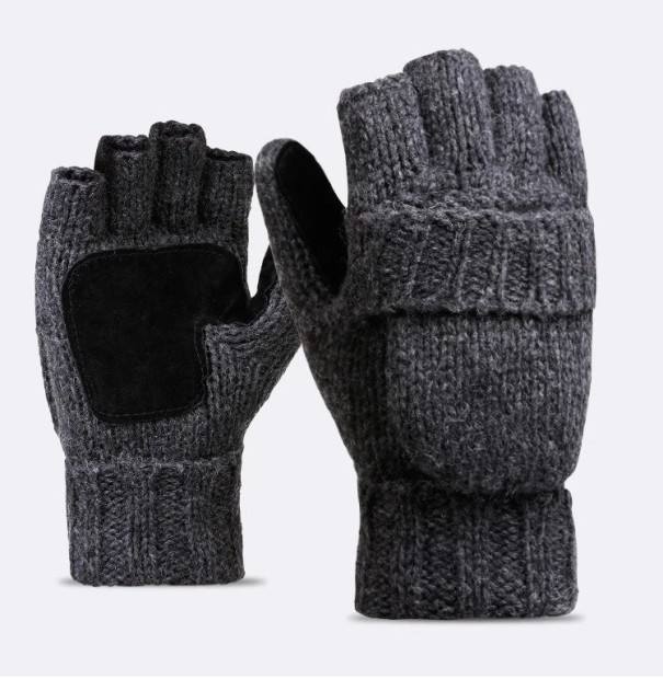 Stylish Fingerless Gloves J2742 dark grey