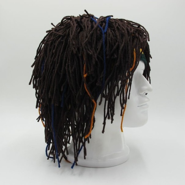 Stylish Men's RASTA Hat with Dreads 1