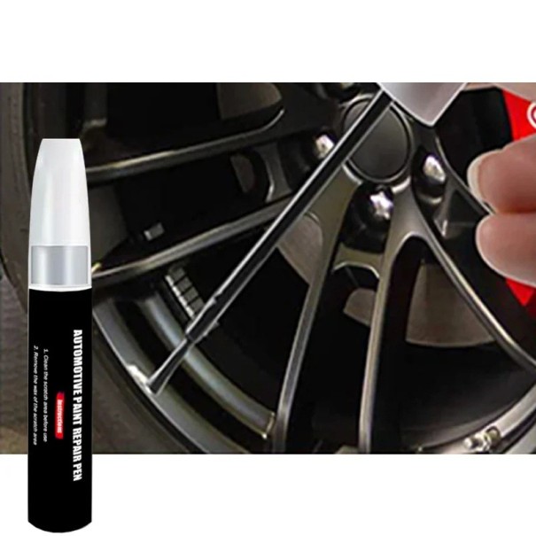 Stylo de retouche pour peindre les enjoliveurs de roues rayés Stylo de retouche précis pour jantes Réparation facile des rayures Protection des jantes en aluminium 1