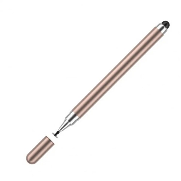 Stylo tactile avec embouts en disque et en silicone pour mobile et tablette, contrôle passif sans batterie, réponse précise et sensible bronze