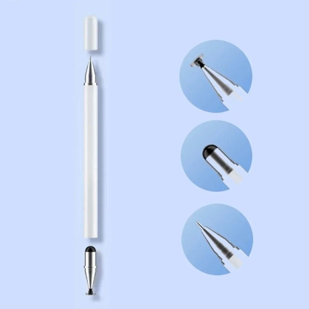 Stylo tactile universel 3 en 1 Stylo en plastique pour dessiner, écrire et contrôler une tablette Stylo multifonction pour papier et écran blanc