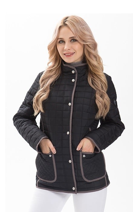 Stylová dámská jarní bunda J2739 černá M