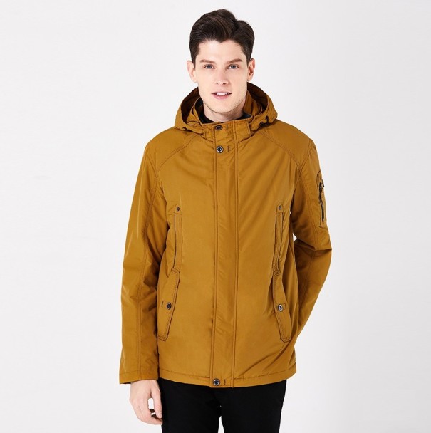 Stylová pánská jarní/podzimní bunda J2272 béžova 3XL