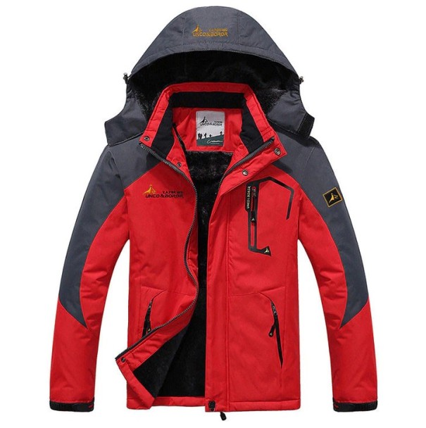 Stylová pánská zimní bunda J3078 červená XL