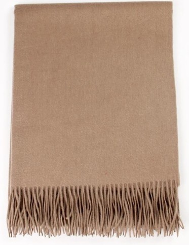 Štýlová unisex šál 100% vlna khaki