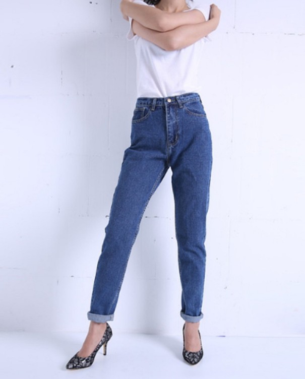 Stylové dámské džíny ve 3 barvách tmavě modrá 27