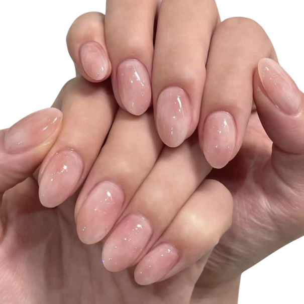 Stylowa zestaw do manicure w kształcie migdała Średni rozmiar 24 szt Nalepiane 3D akrylowe sztuczne paznokcie do użytku domowego 1