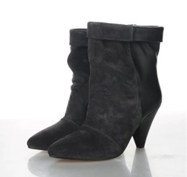 Stylowe botki damskie szary 40