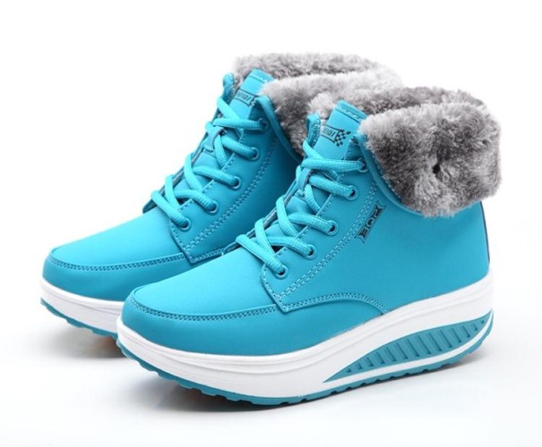Stylowe buty zimowe damskie J1771 niebieski 36