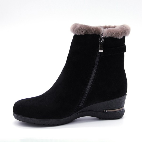 Stylowe damskie buty zimowe - czarne 40