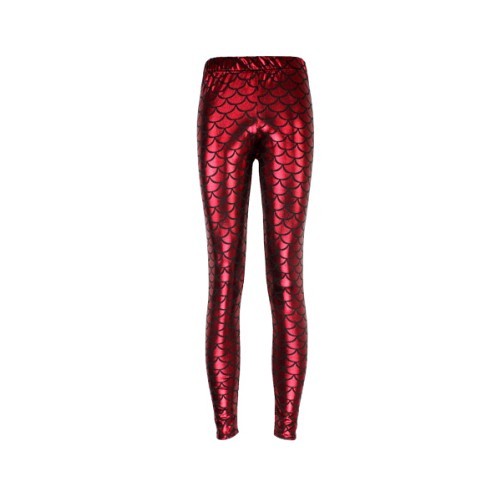 Stylowe legginsy damskie - Czerwone J3333 XXL