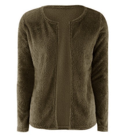 Stylowy kardigan damski J2448 ciemnozielony L