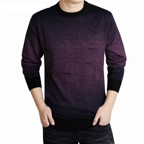 Stylowy sweter męski - Fioletowy J3350 3XL