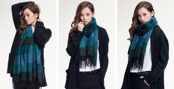 Stylowy szalik damski J504 7